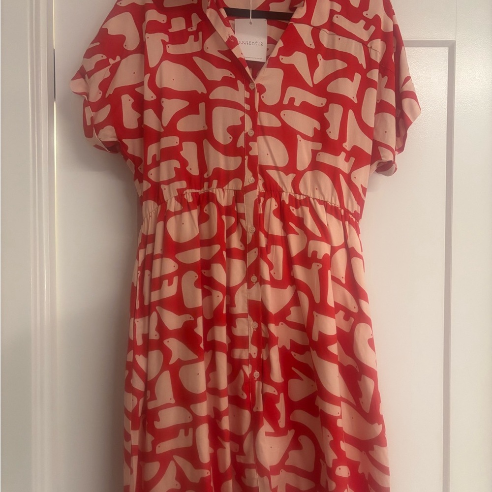 Red Patterned Dress